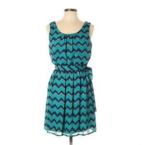 As U Wish Chevron Boho Silhouette Dress